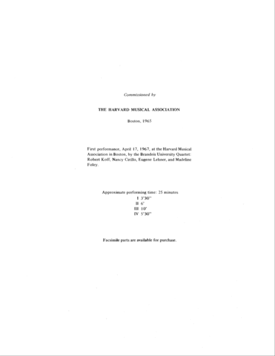 String Quartet No. 2 String Quartet No. 2 String Quartet scores gallery preview page 1