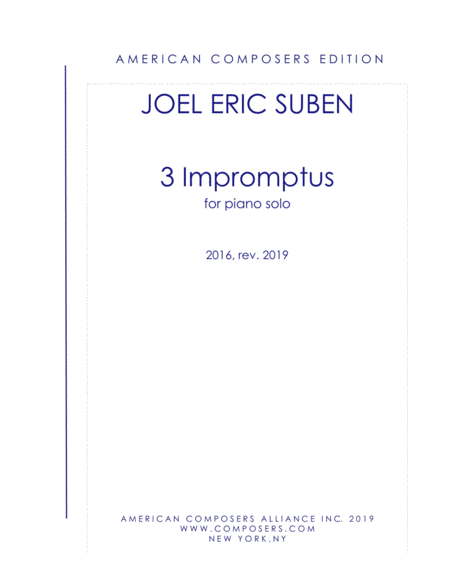 [Suben] Three Impromptus