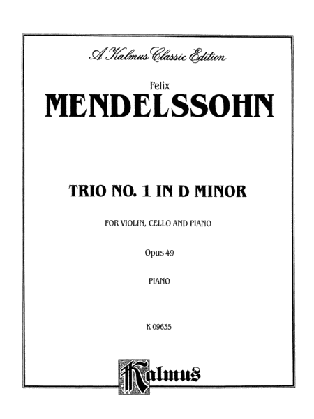 Trio in D Minor, Op. 49