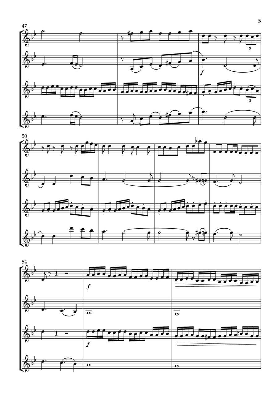 B rossette for 4 violins B rossette for 4 violins Small Ensemble scores gallery preview page 5