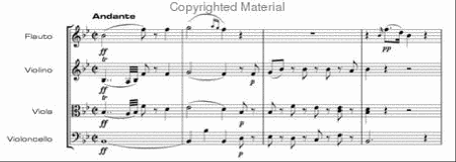 Quartet in B-flat major Op22/1 Flute scores gallery preview page 2
