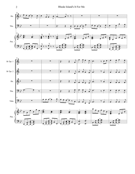 Rhode Island's It For Me (for Brass Quintet and Piano) image number null