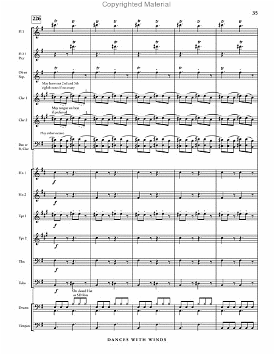 Dances with Winds Dances with Winds Concert Band scores gallery preview page 41