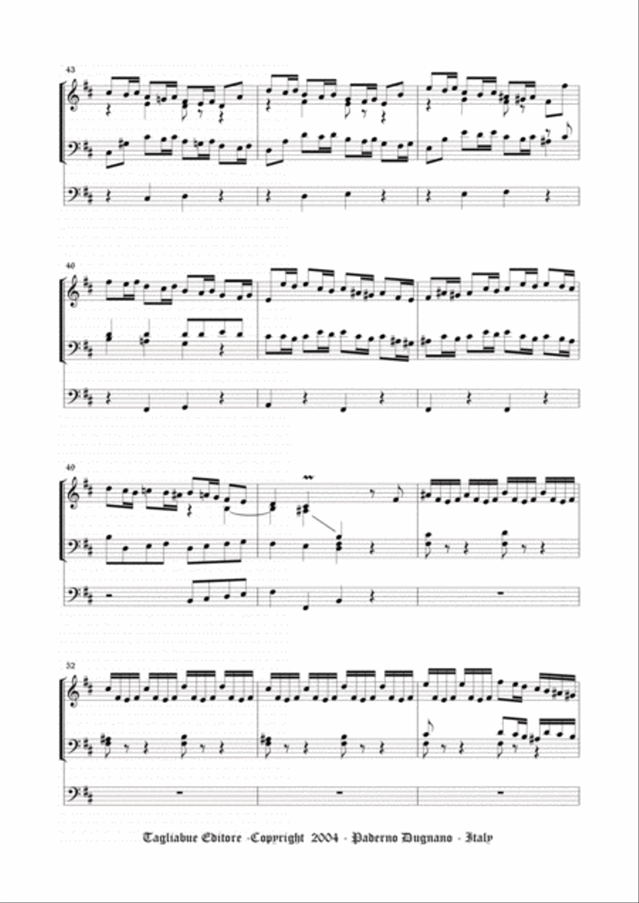 CONCERTO DEL SIGNOR VIVALDI appropriato all'Organo (3 staff) - Walther Organ Solo scores gallery preview page 4