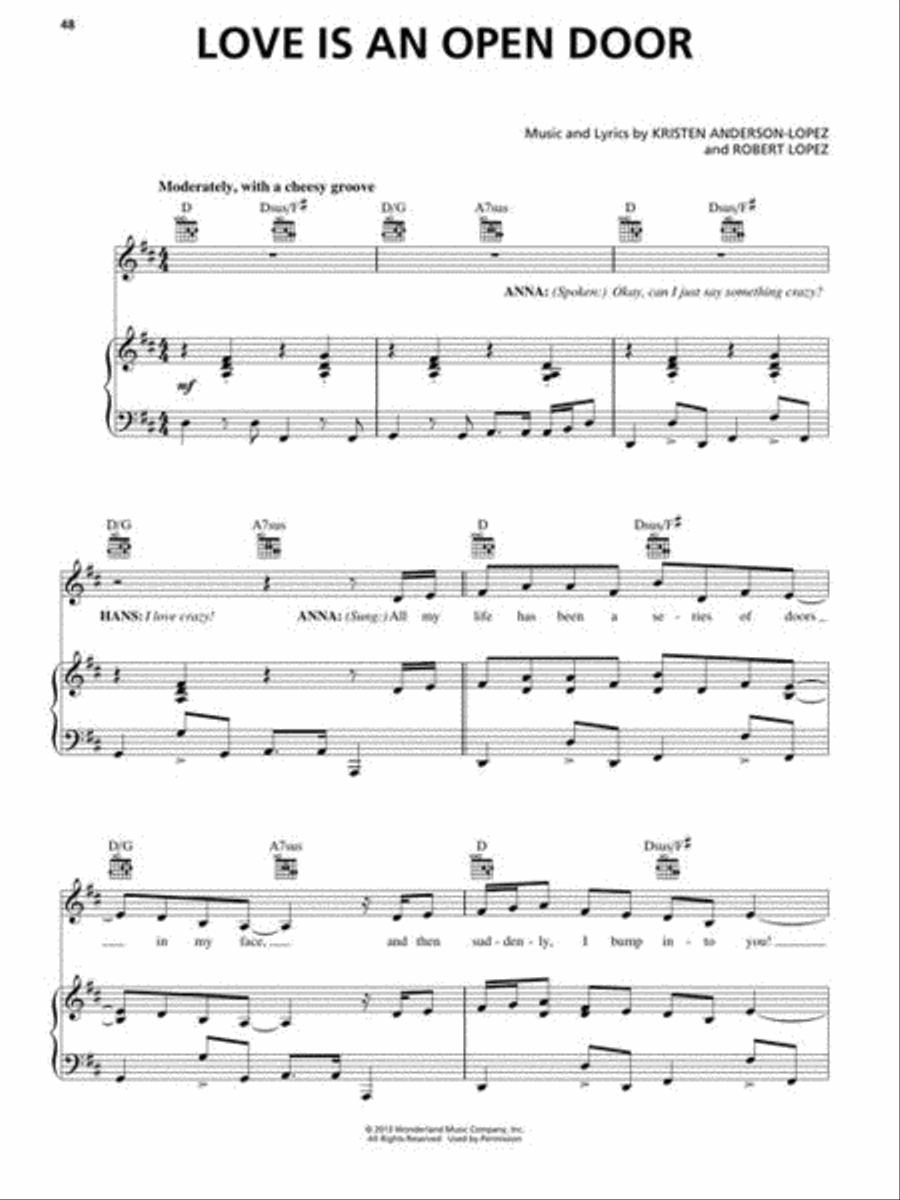 Frozen Piano, Vocal, Guitar scores gallery preview page 6