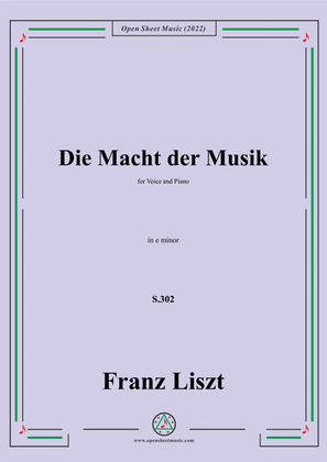 Liszt-Die Macht der Musik,S.302,in e minor
