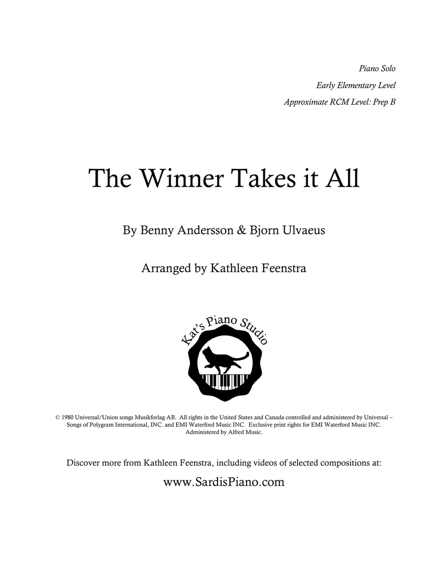 The Winner Takes It All Voice scores gallery preview page 1