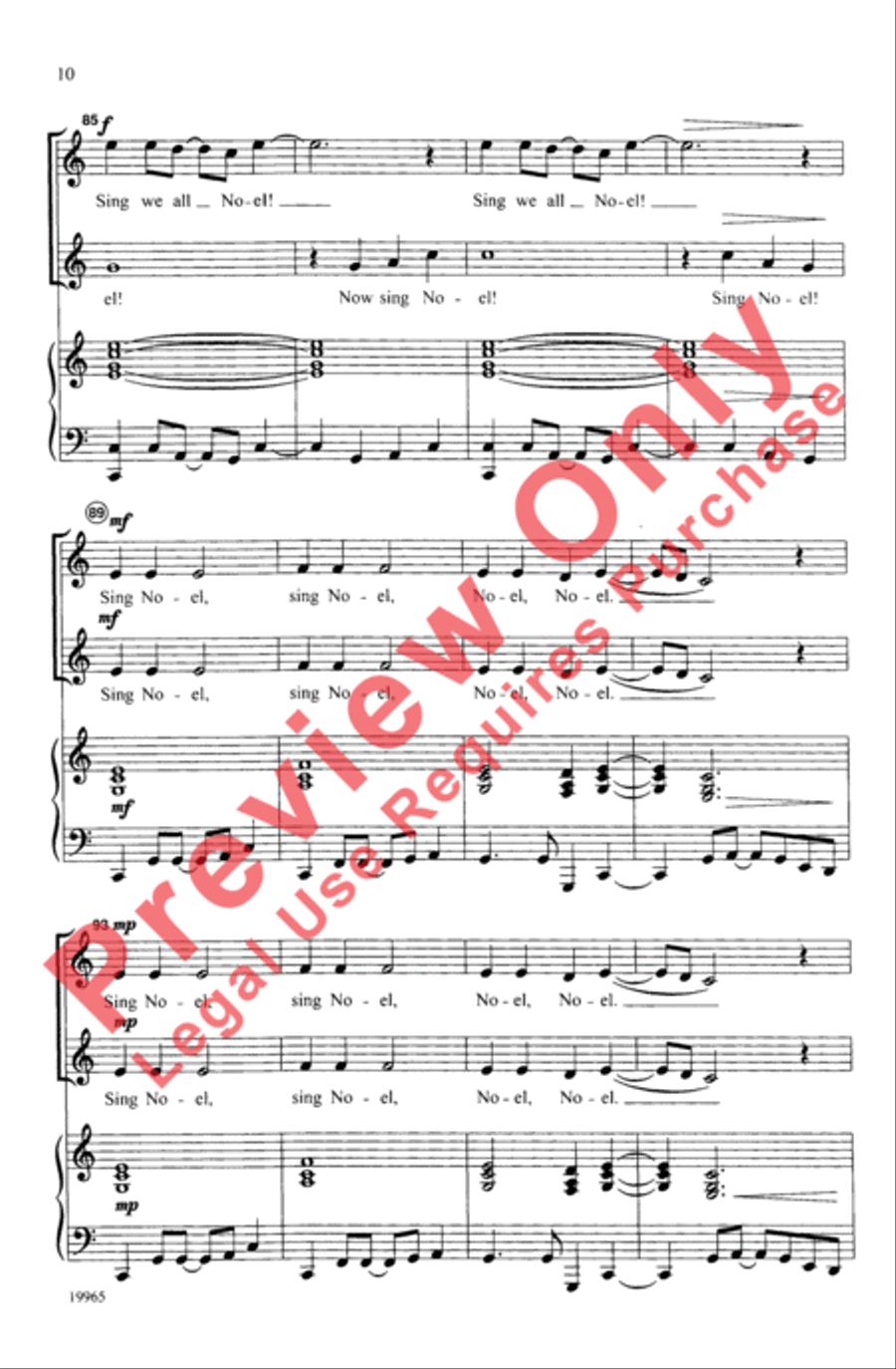 African Noel Unison Choir scores gallery preview page 10