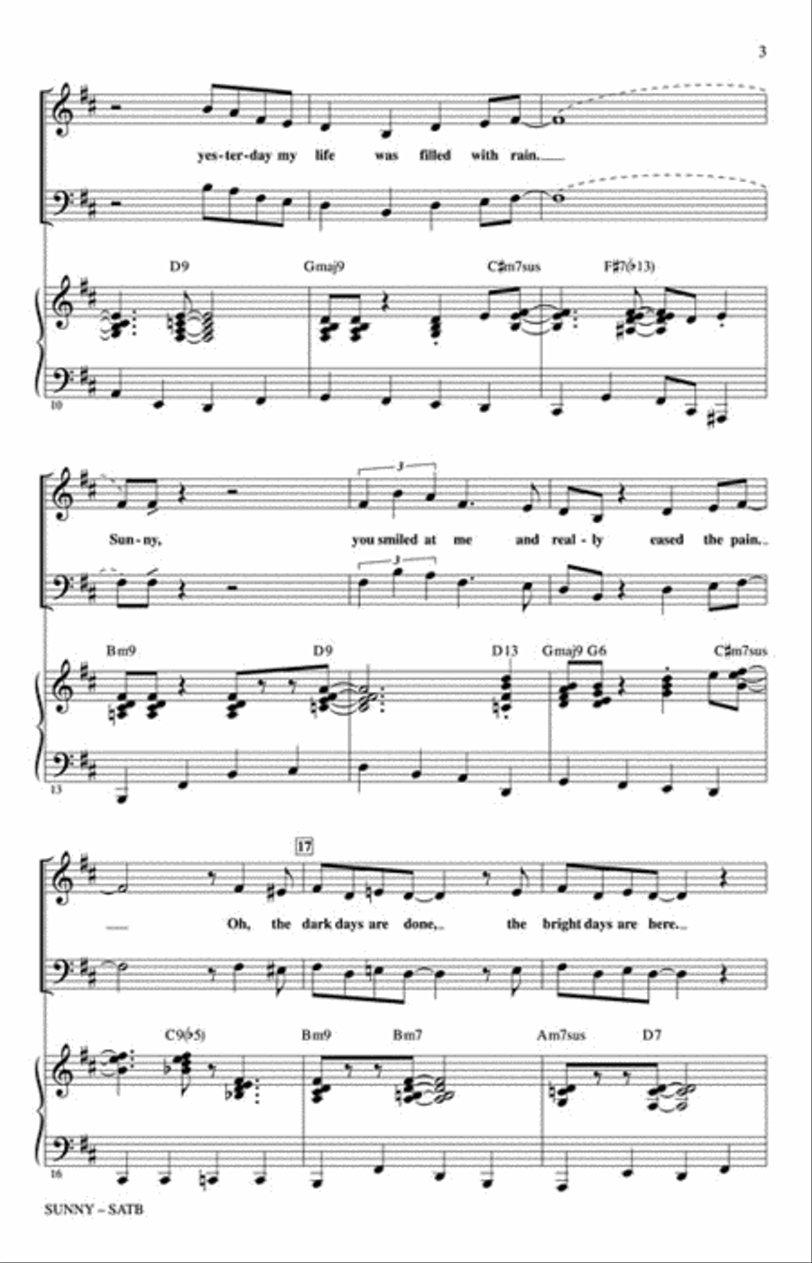 Sunny Sunny 4-Part scores gallery preview page 3