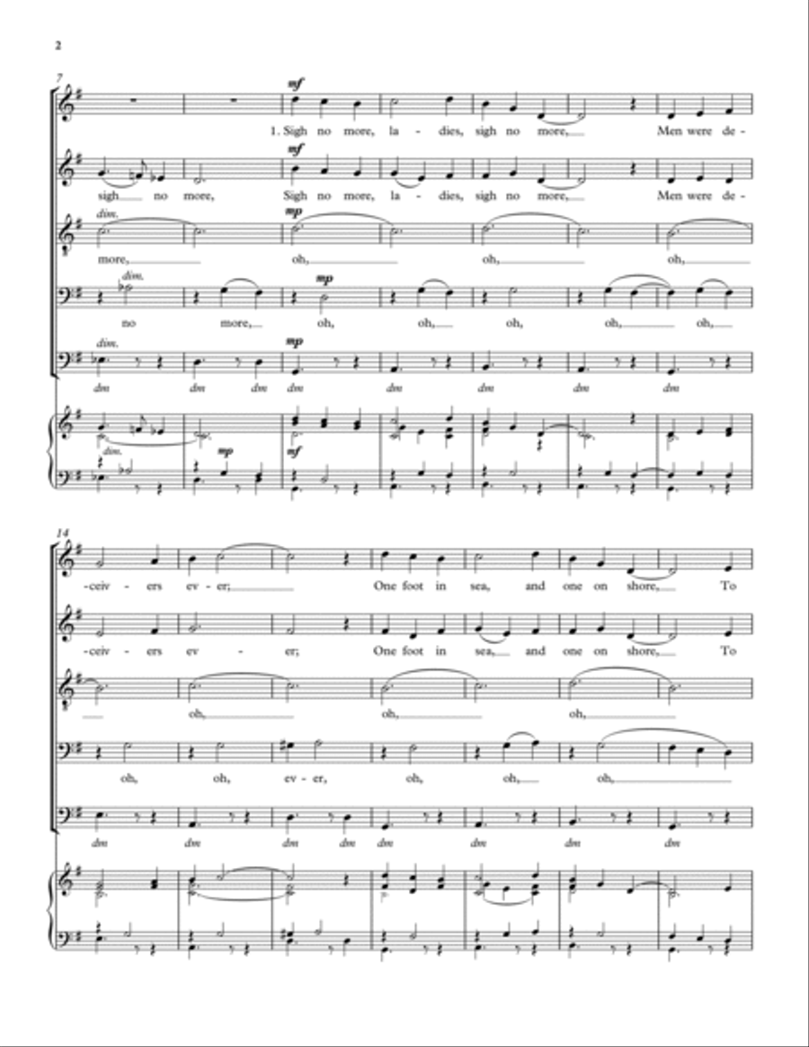 Sigh no more, ladies A Cappella scores gallery preview page 2