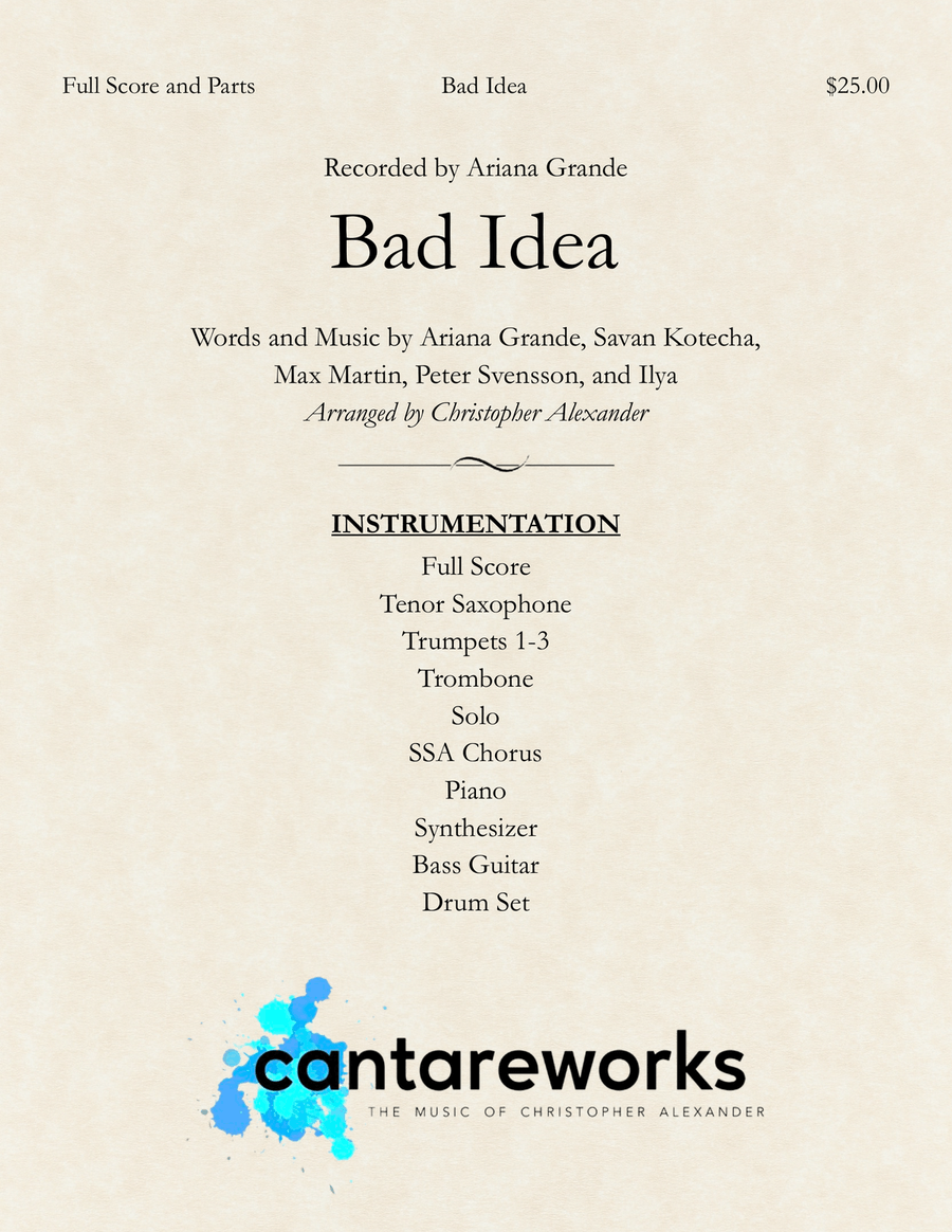 Bad Idea Large Ensemble scores gallery preview page 1