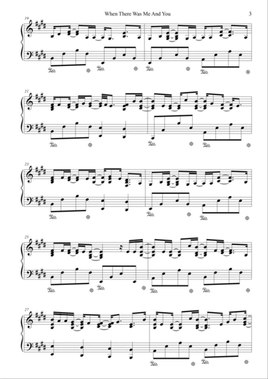 When There Was Me And You Piano Solo scores gallery preview page 3