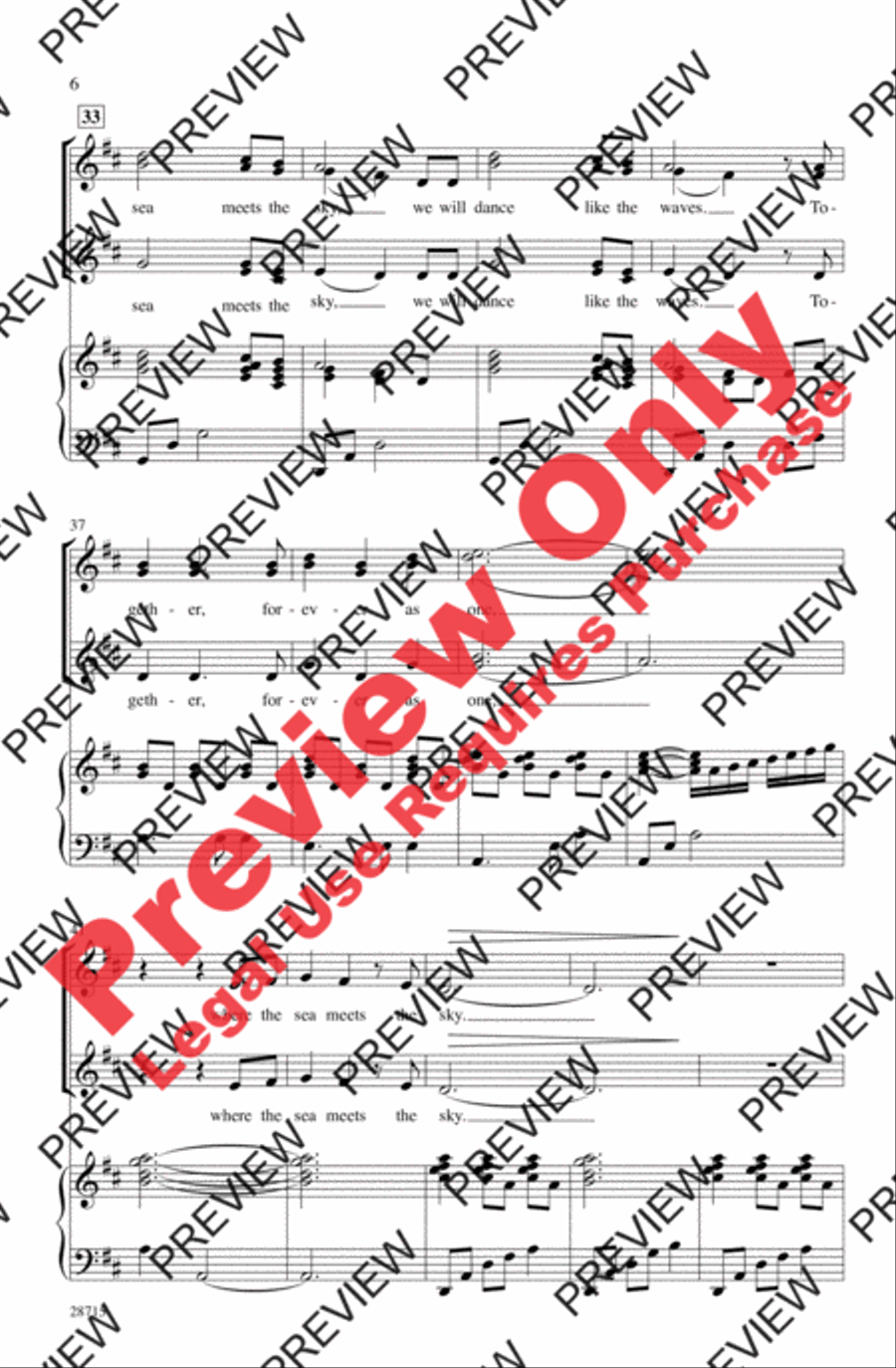 Where the Sea Meets the Sky Women's Choir scores gallery preview page 5