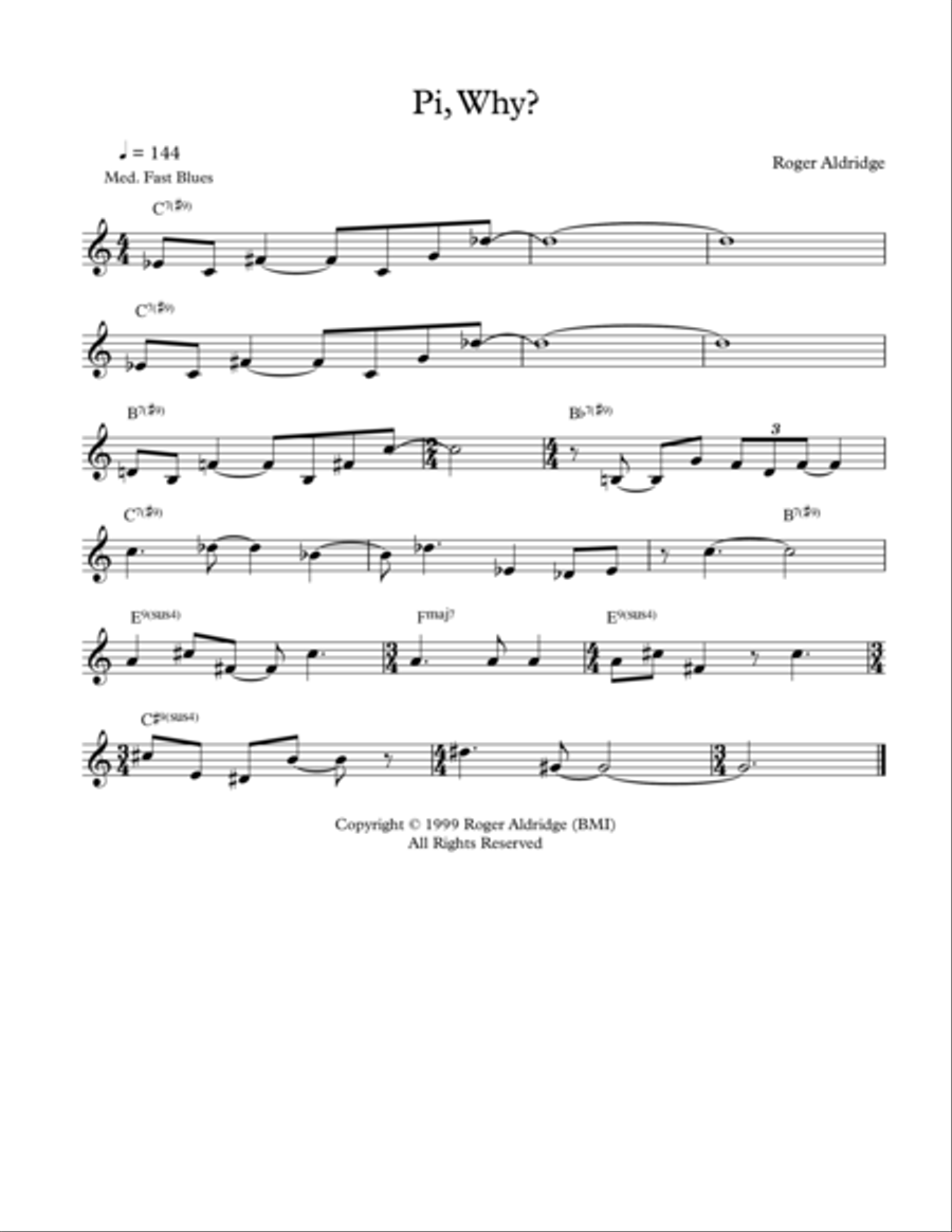 Pi, Why? Jazz Ensemble scores gallery preview page 1