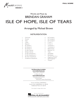 Isle of Hope, Isle of Tears - Conductor Score (Full Score)