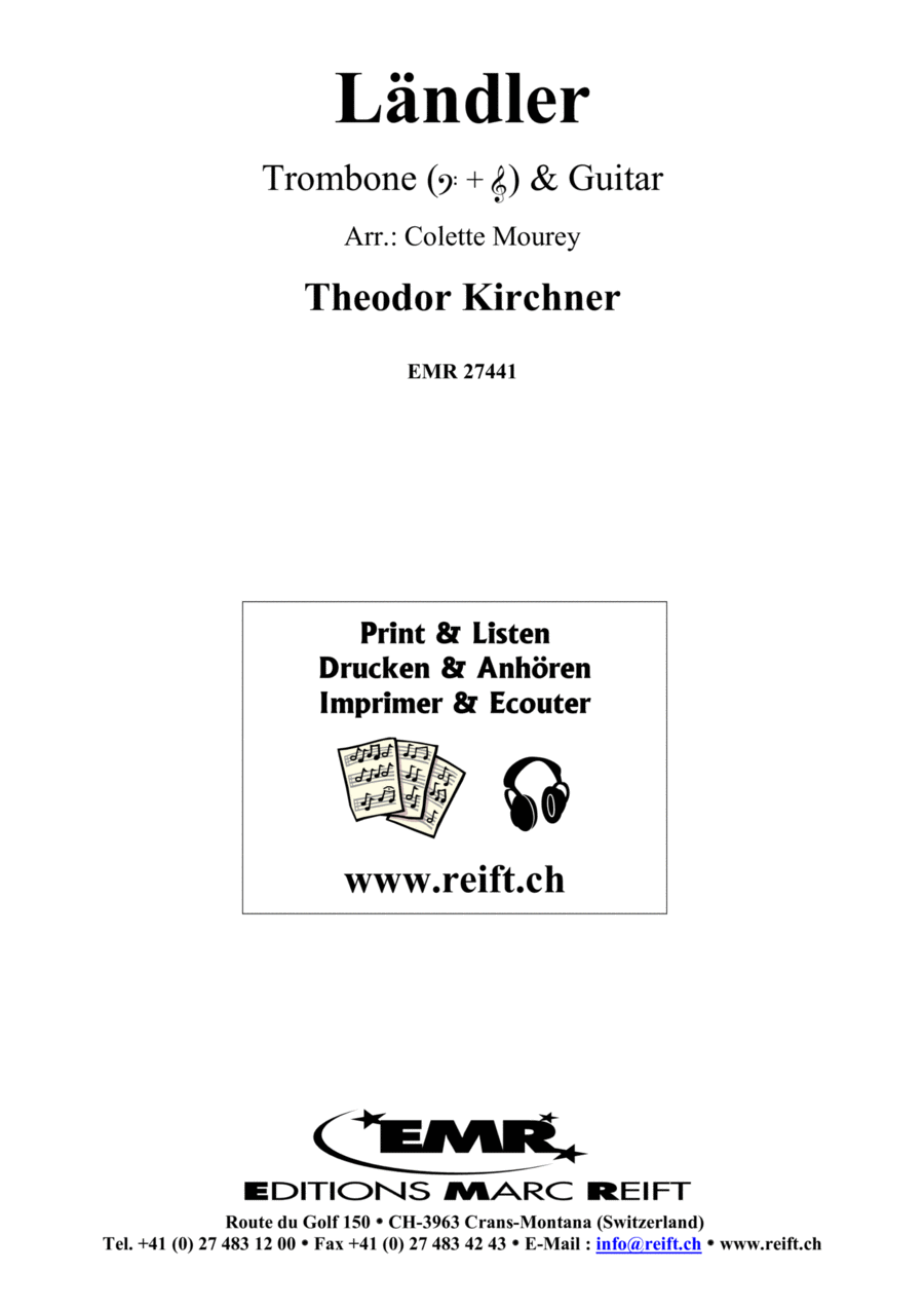 Landler Landler Trombone scores gallery preview page 1