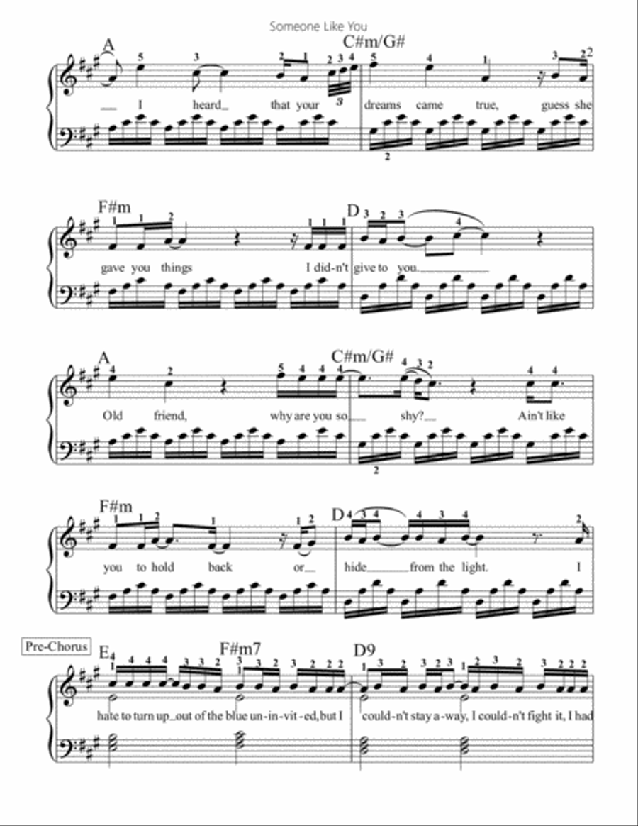 Someone Like You Alto Voice scores gallery preview page 2