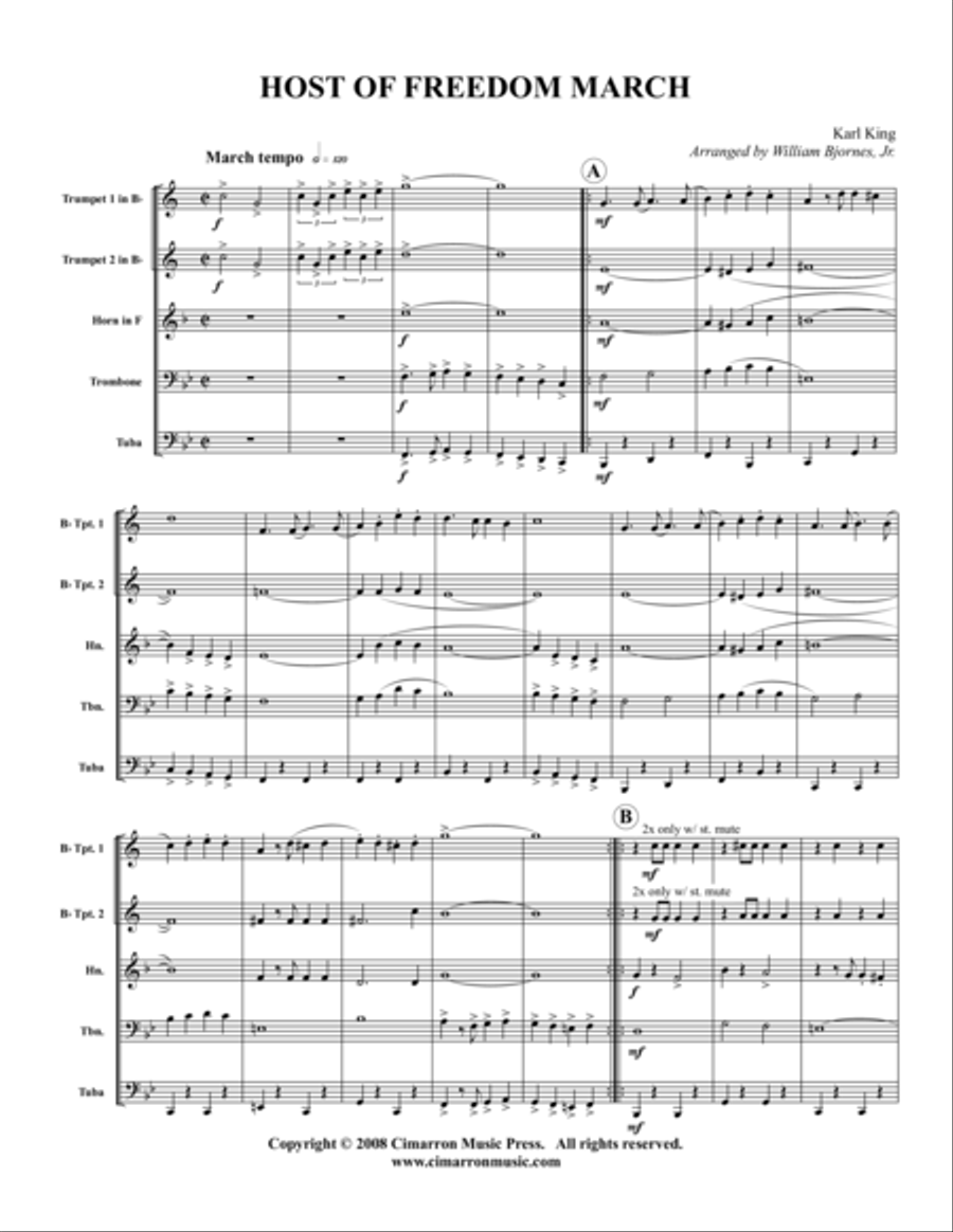 Host of Freedom Percussion scores gallery preview page 1