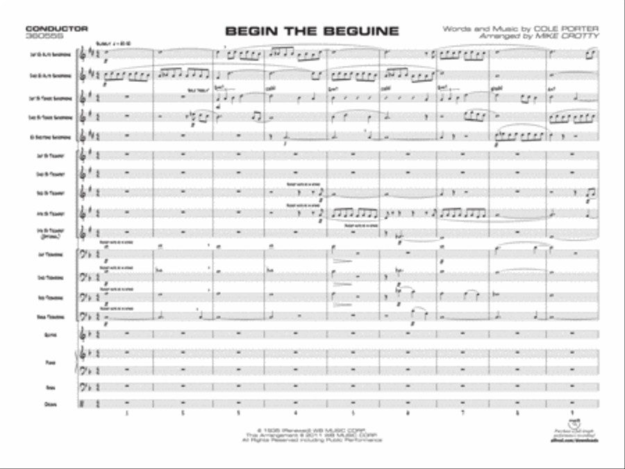 Begin the Beguine Begin the Beguine Jazz Ensemble scores gallery preview page 2