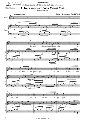 Im wunderschonen Monat Mai, Op. 48 No. 1 (<br>E minor)