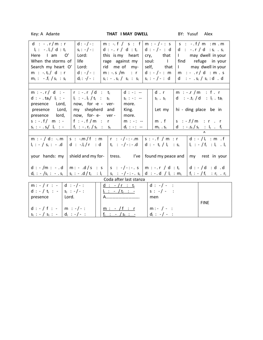 That I may Dwell 4-Part scores gallery preview page 1