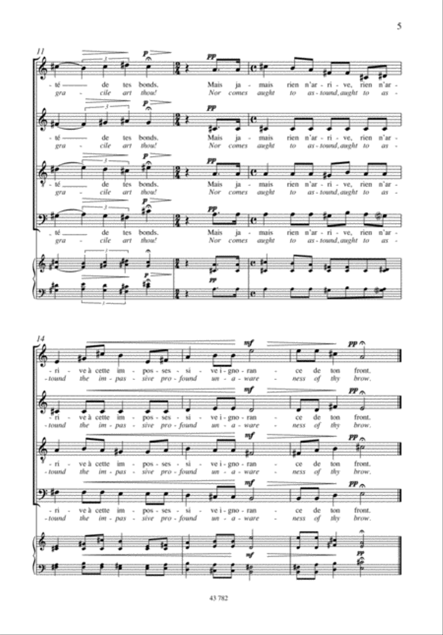 Six Chansons 4-Part scores gallery preview page 3