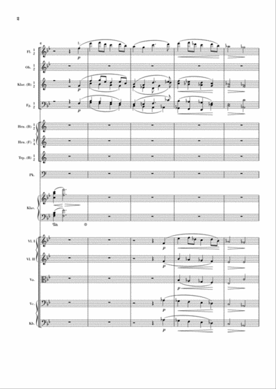 Piano Concerto No. 2 in B-flat Major, Op. 83 Orchestra scores gallery preview page 3