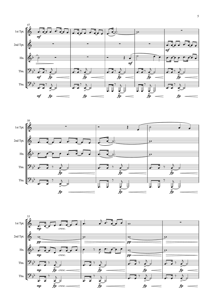 En Sang Av Rosor En Sang Av Rosor Brass Ensemble scores gallery preview page 5