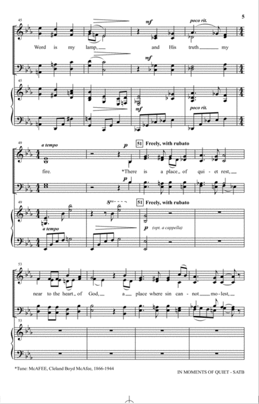 In Moments Of Quiet In Moments Of Quiet 4-Part scores gallery preview page 4