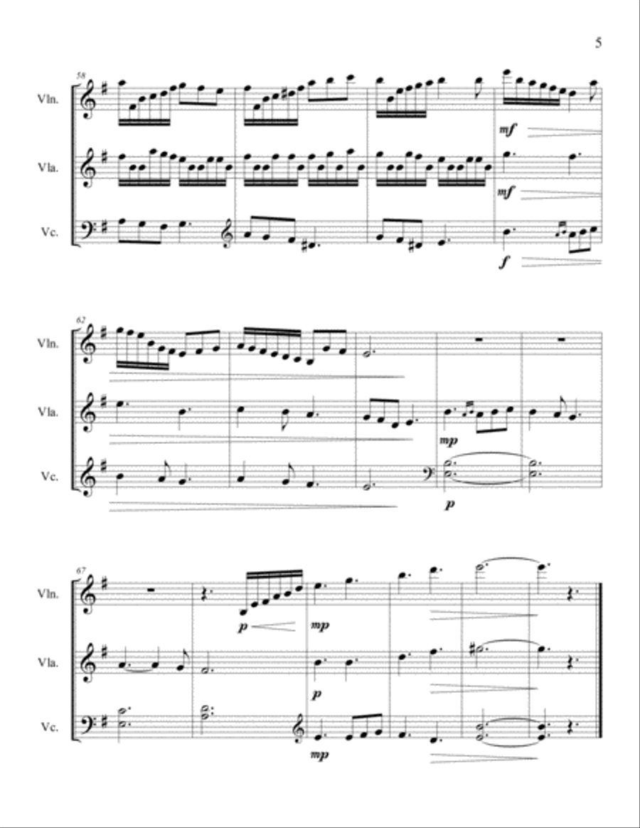 Oh the Deep, Deep Love of Jesus for String Trio String Trio scores gallery preview page 6