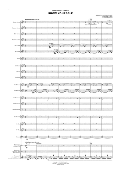 Show Yourself - Frozen 2 arr. for Brass Band (Bb Cornet Solo) Score + Parts image number null