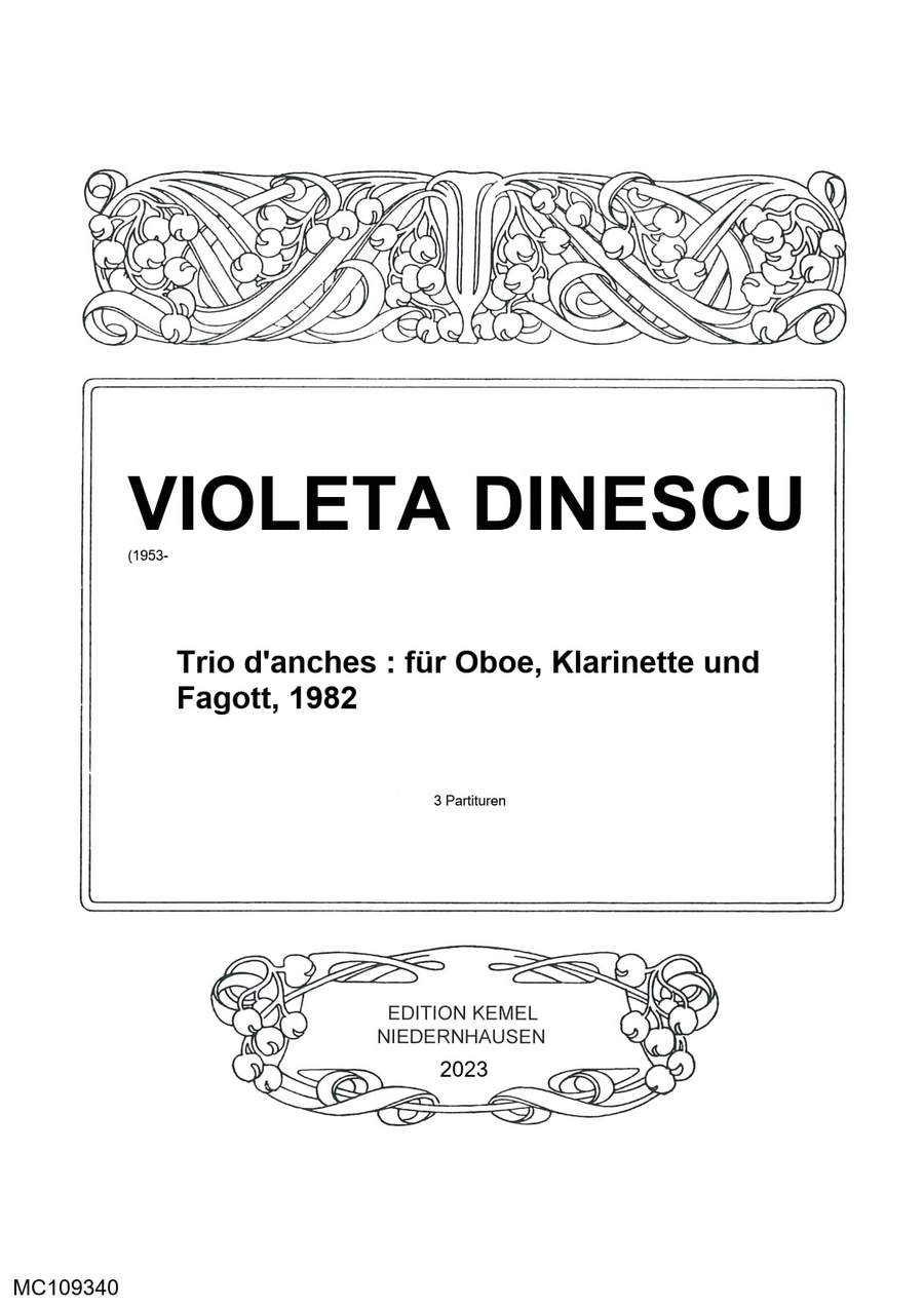 Trio d'anches Clarinet scores gallery preview page 1