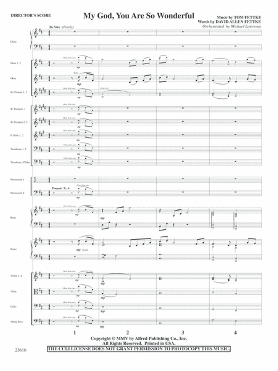 My God, You Are So Wonderful Choir scores gallery preview page 2