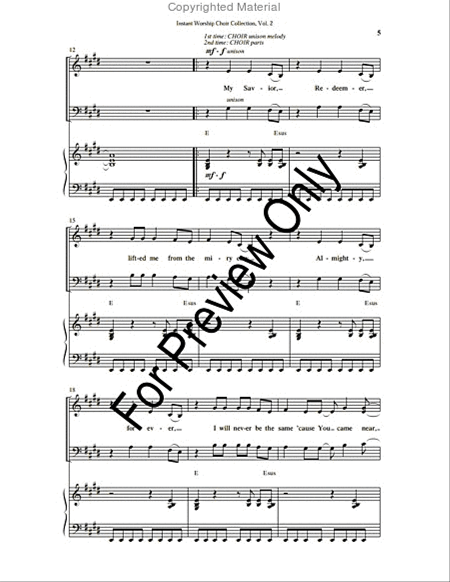 The Instant Worship Choir Collection, Volume 2 - Choral Book Choir scores gallery preview page 3