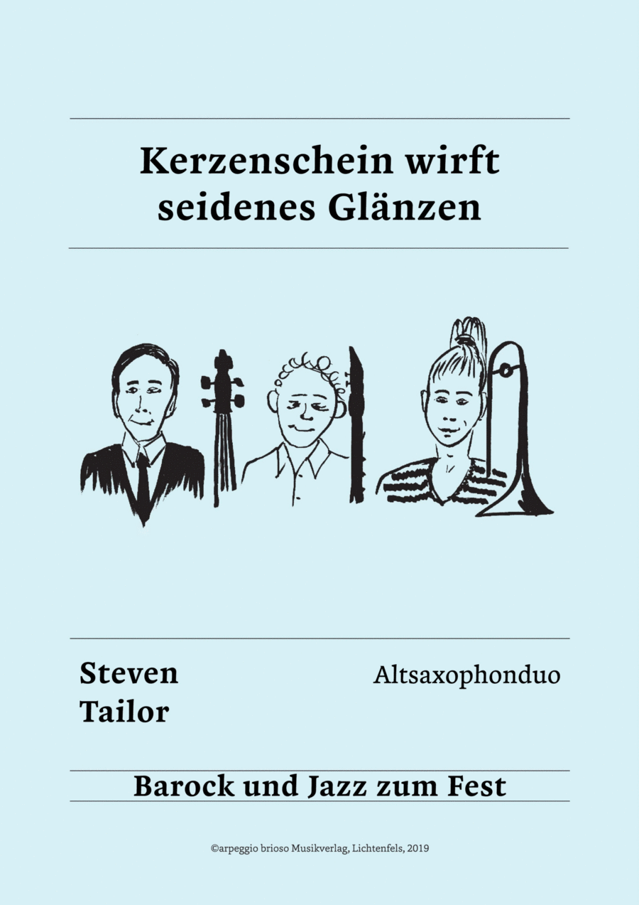 Kerzenschein wirft seidenes Glänzen Alto Saxophone scores gallery preview page 1