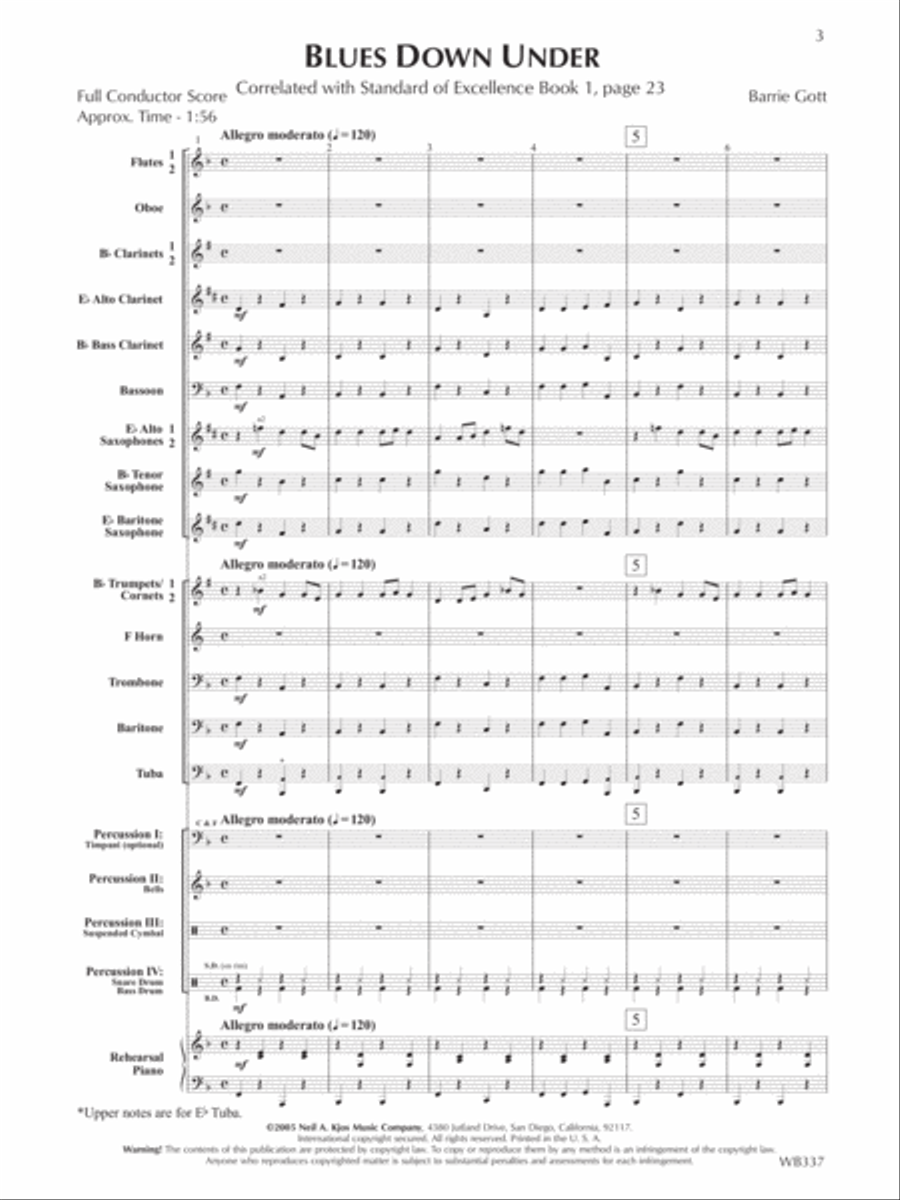 Blues Down Under Concert Band scores gallery preview page 2