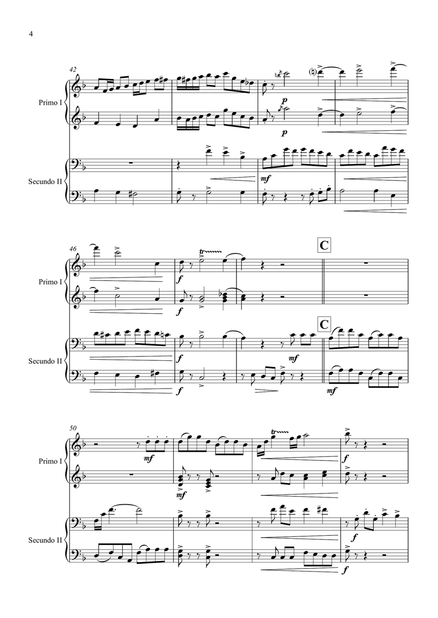 Still Still Still - Christmas song - Piano Duet (4 Hands) Piano Duet scores gallery preview page 4