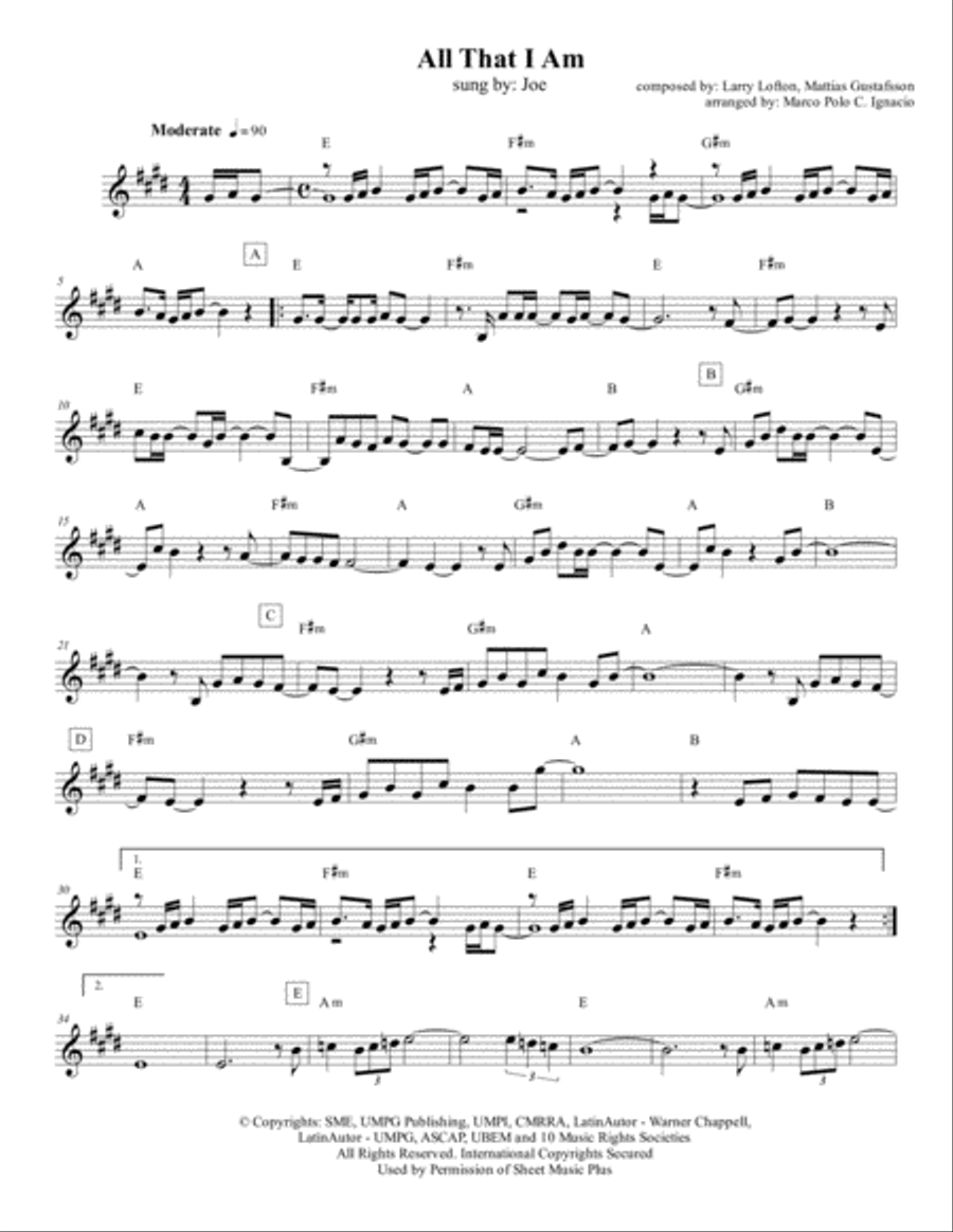 All That I Am Piano scores gallery preview page 1