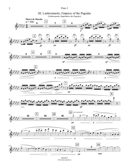 Mother Goose Suite (Ma Mére L'Oye) (arr. Richard Frey) - Flute 2