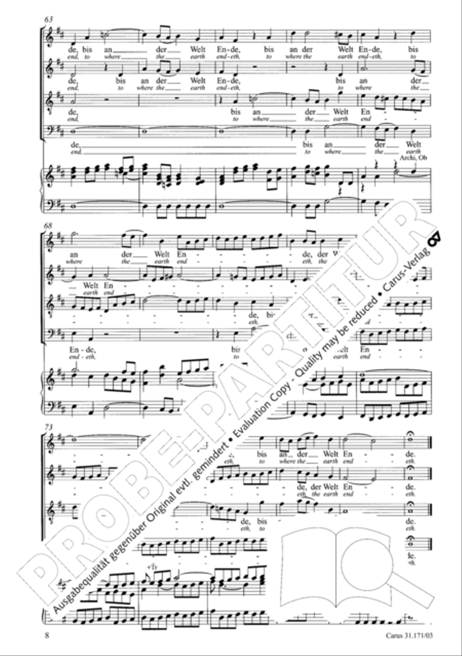 God, as thy name is, so is thy praise (Gott, wie dein Name, so ist auch dein Ruhm) 4-Part scores gallery preview page 9