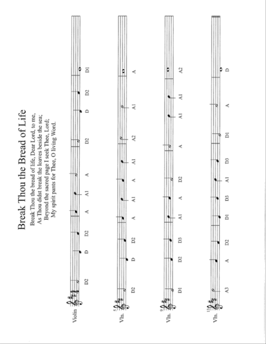 10 Simple Hymns for Violin Violin Solo scores gallery preview page 3