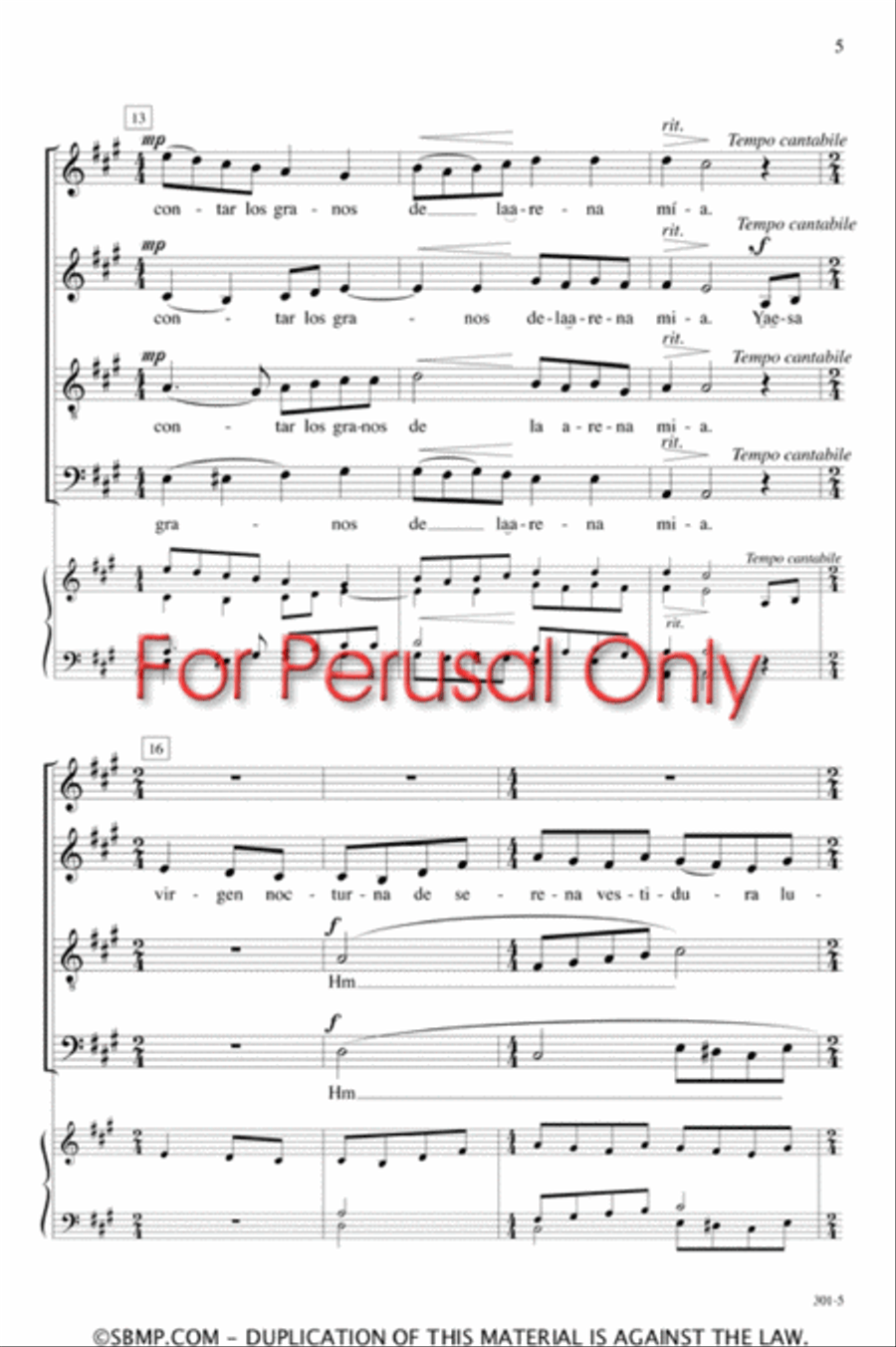 Preguntale a ese mar 4-Part scores gallery preview page 4