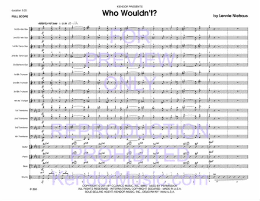 Who Wouldn't? Jazz Ensemble scores gallery preview page 2
