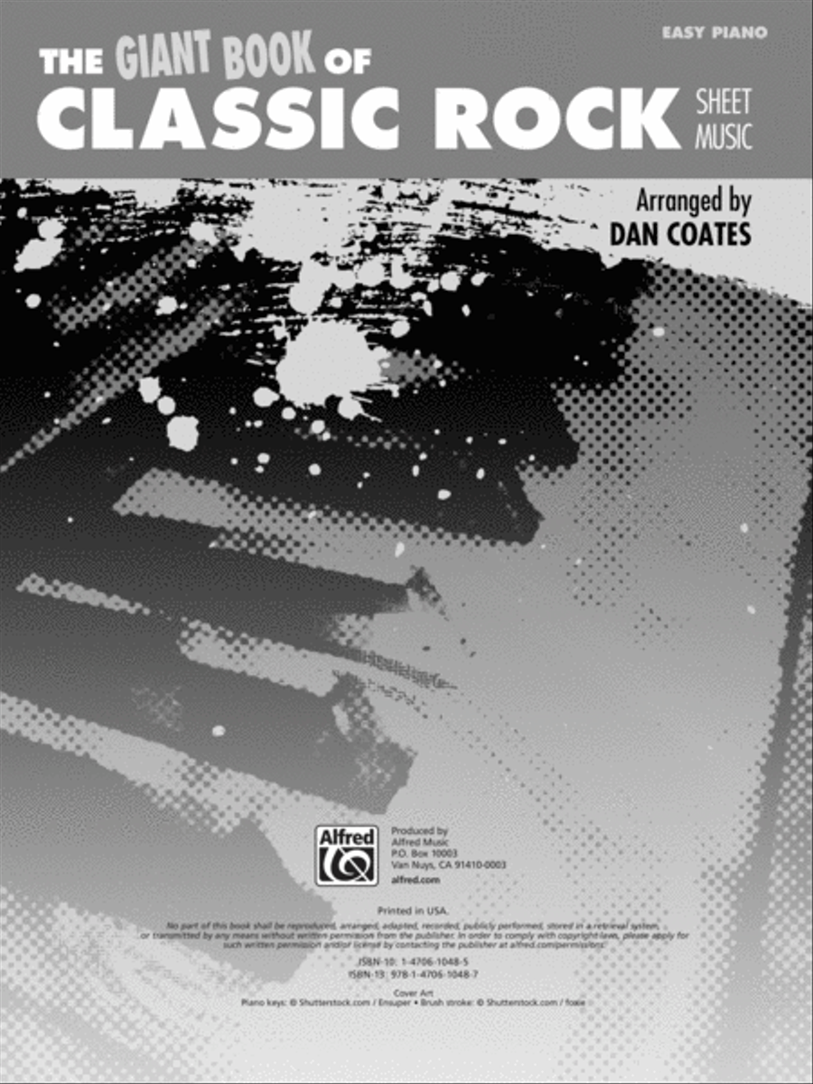 The Giant Book of Classic Rock Sheet Music Easy Piano scores gallery preview page 6