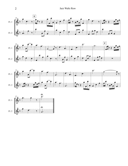 Jazz Waltz Row (Flute duet) image number null