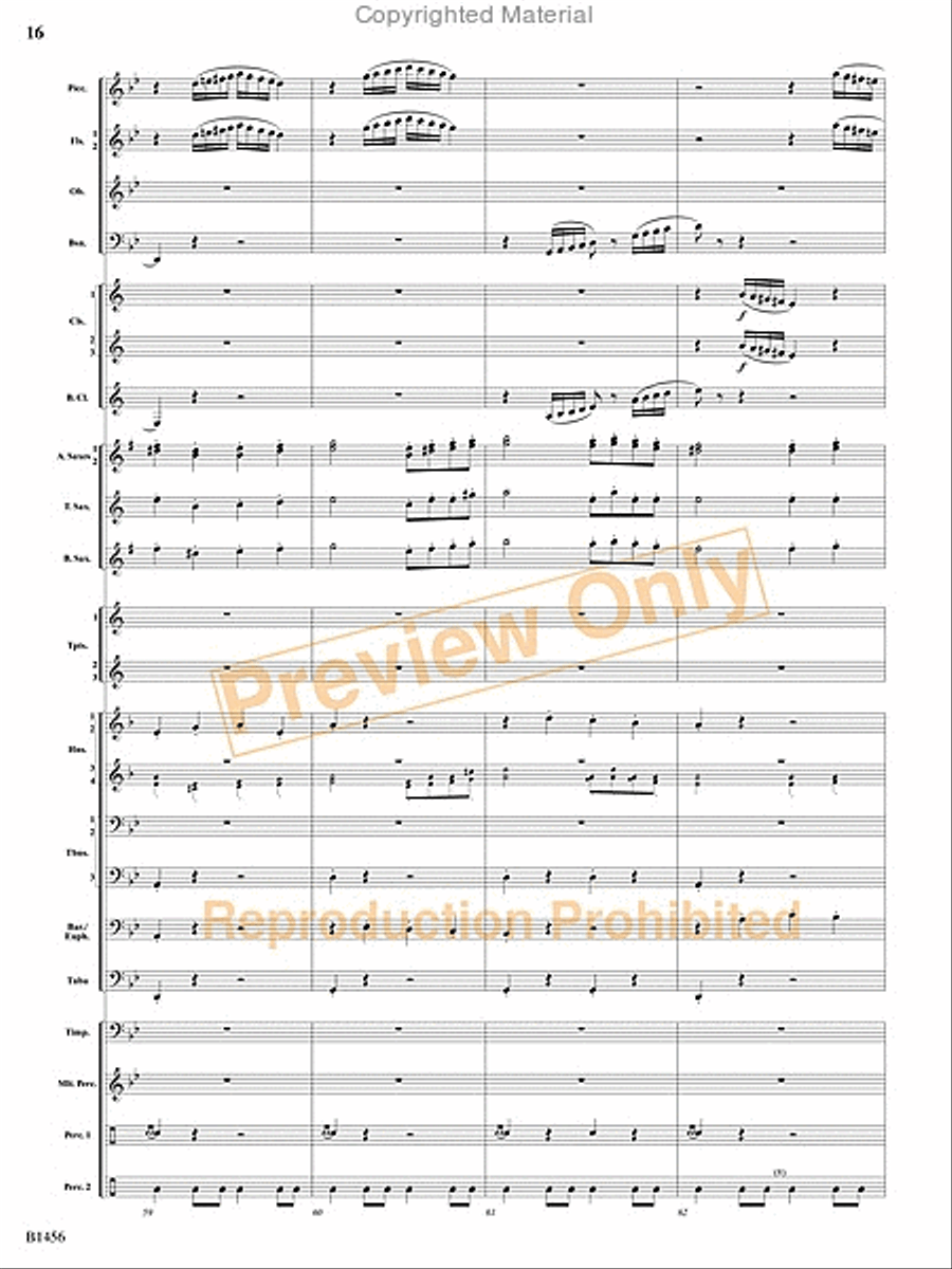 Overture to a Winter Celebration Concert Band scores gallery preview page 51