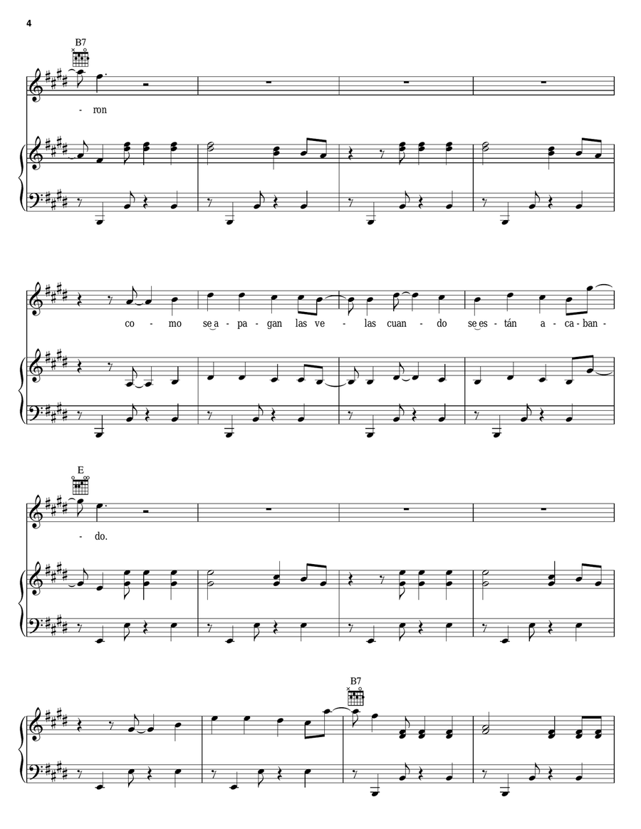 Los Amores De Petrona (Como Se Apagan Las Velas) Guitar scores gallery preview page 4