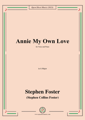 Book cover for S. Foster-Annie My Own Love,in A Major