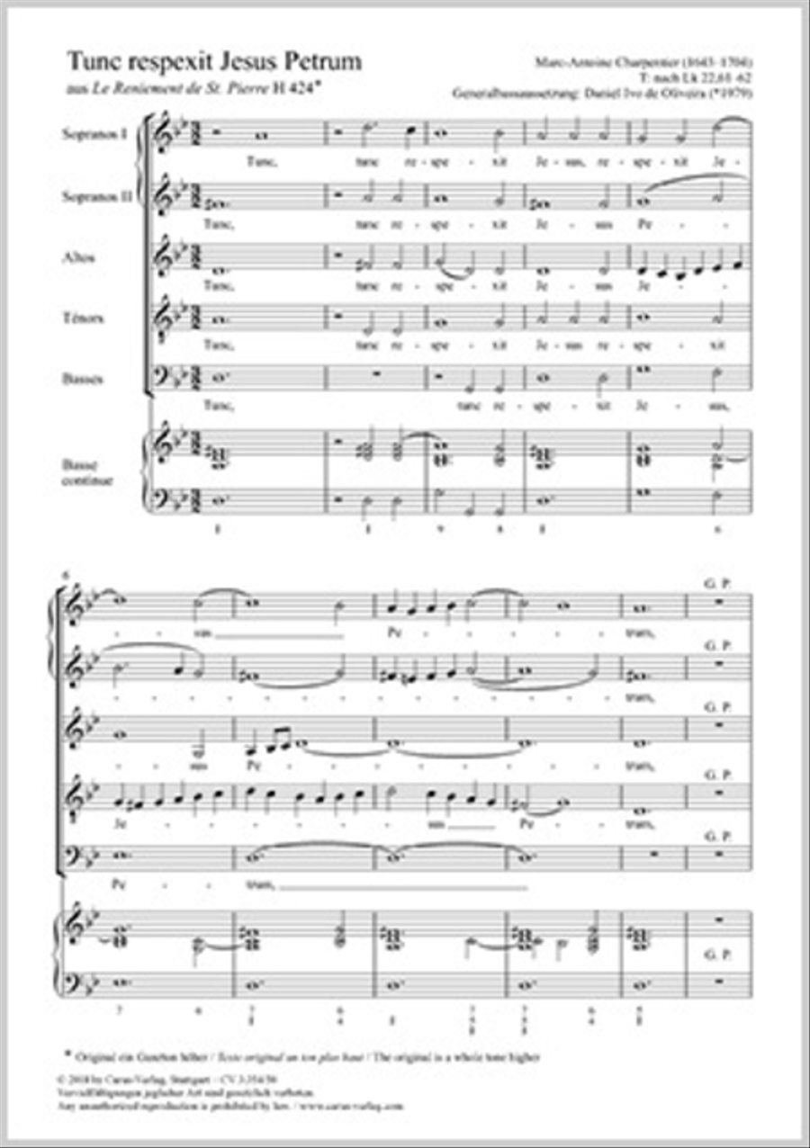 Tunc respexit Jesus Petrum SSATB scores gallery preview page 1