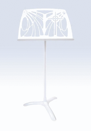 Noteworthy Celtic Cross White Music Stand